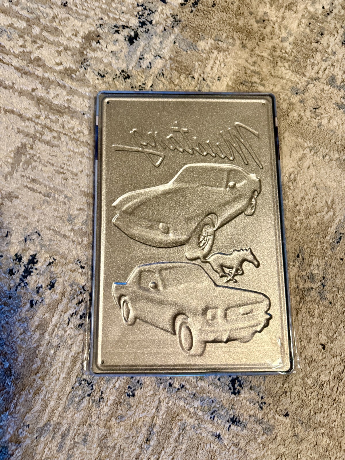 NEW Classic MUSTANG Tin Metal Sign Man Cave Garage Bar Gas Station Blue