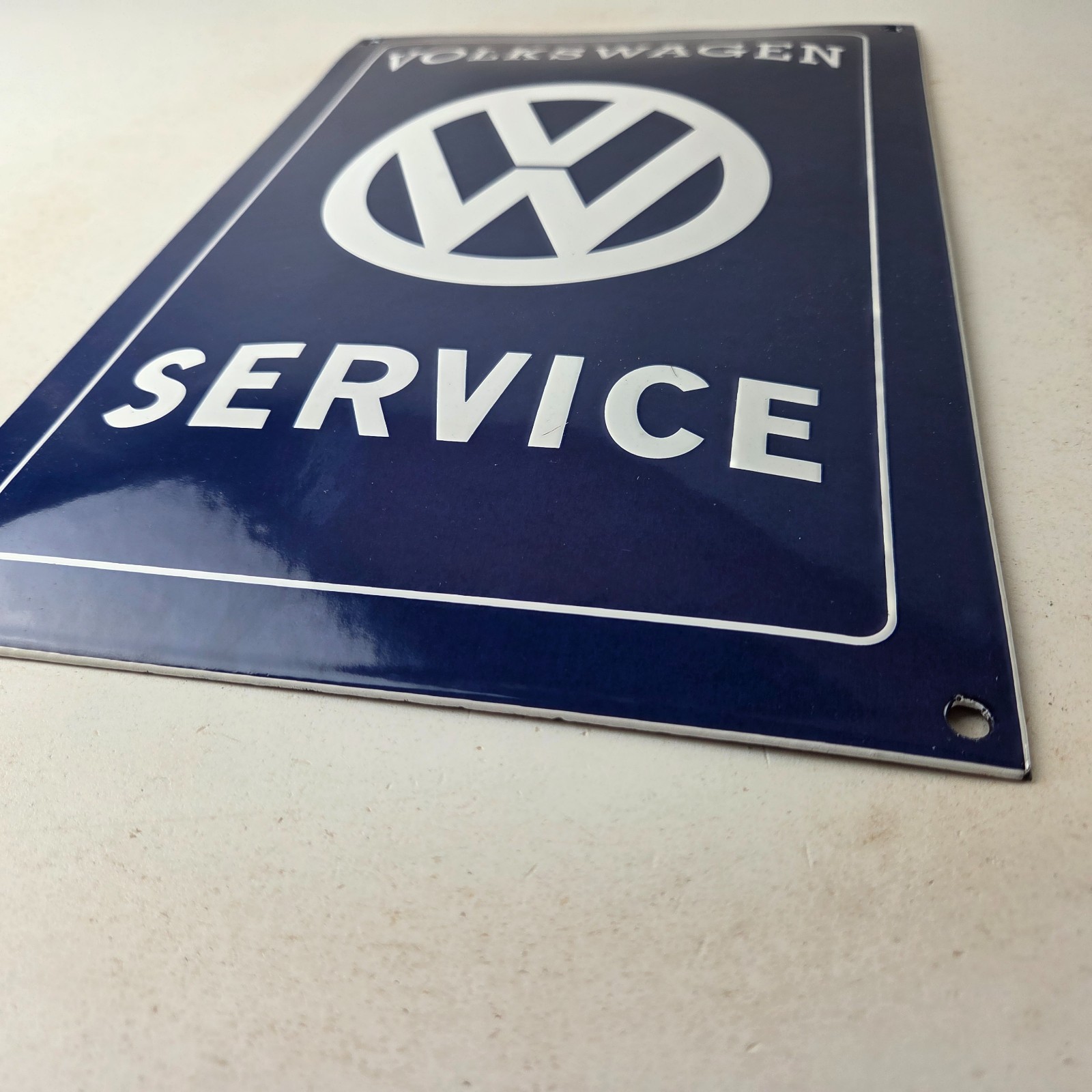 Vintage Volkswagen Sign – Service & Sales Automobile Gas Pump Porcelain Sign