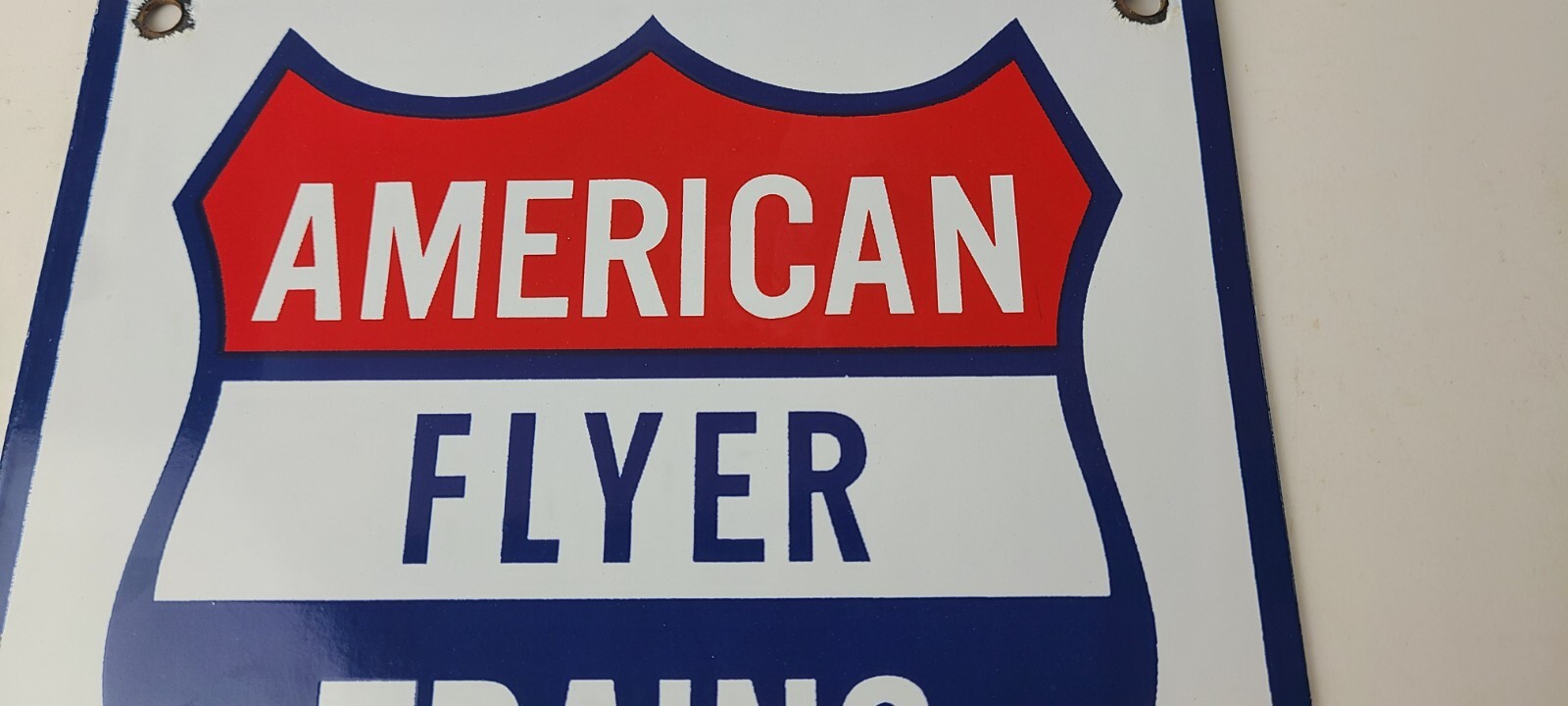 Vintage American Flyer Trains Sign – Lionel Railroad Porcelain Gas Pump Sign