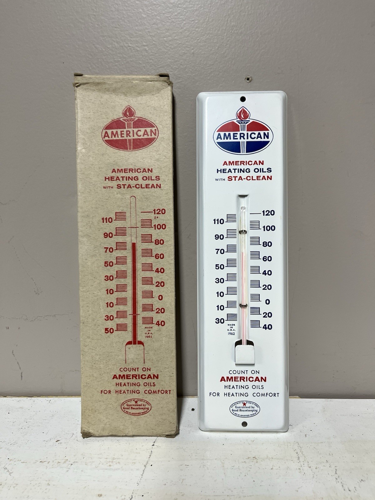 Vintage NOS American Oil Thermometer