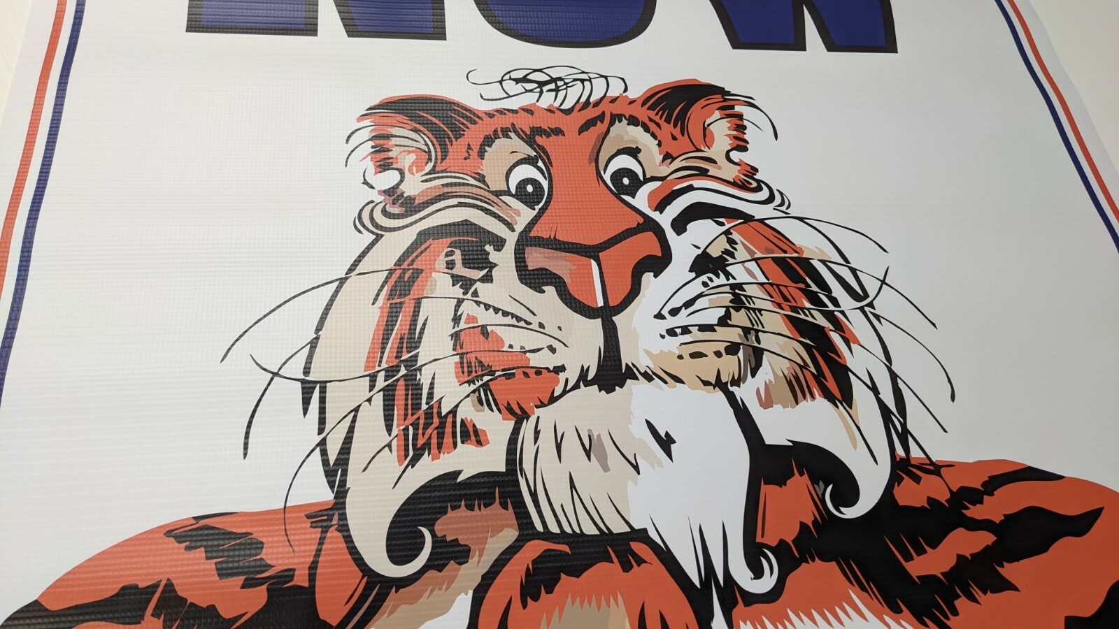 Esso Tiger Tank Vintage Style Dealer Promo Display Banner Exxon Gas Oil