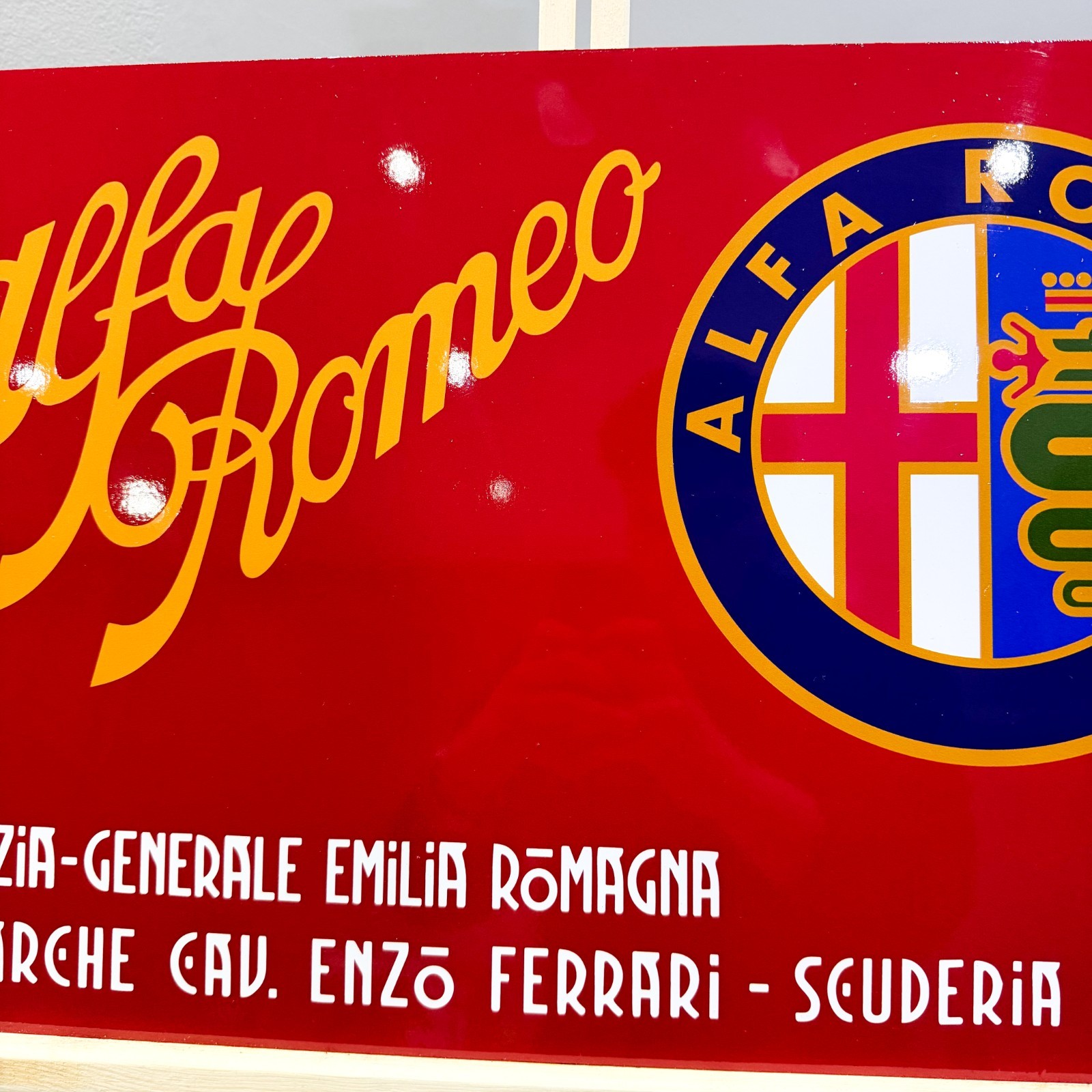 Alfa Romeo Emilia Romagna Heavy Metal Sign – 60 × 40 cm (23.6” × 15.7”)