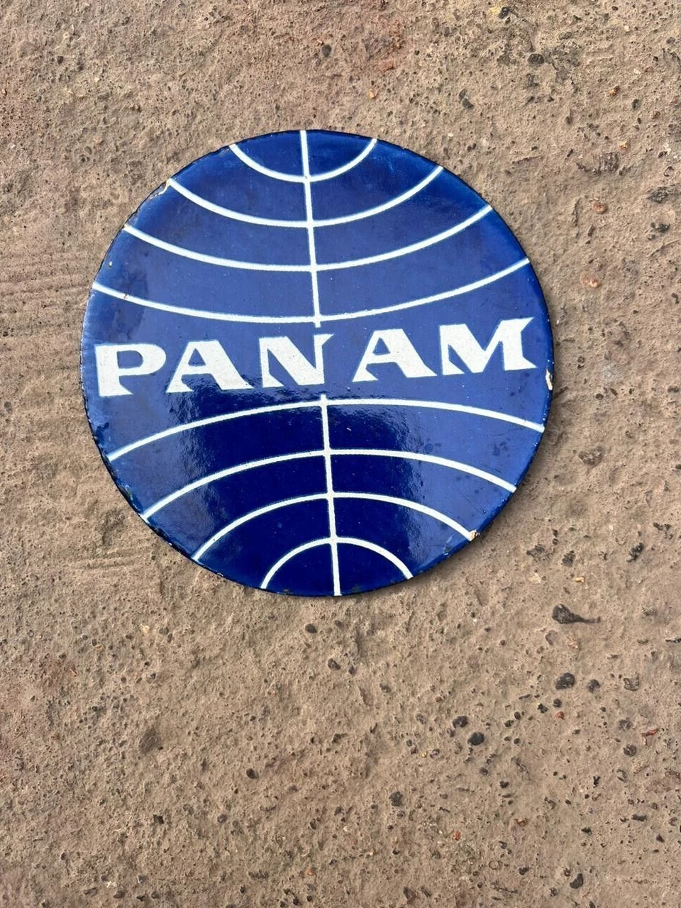 PORCELIAN PANAM ENAMEL SIGN SIZE 12X12 INCHES