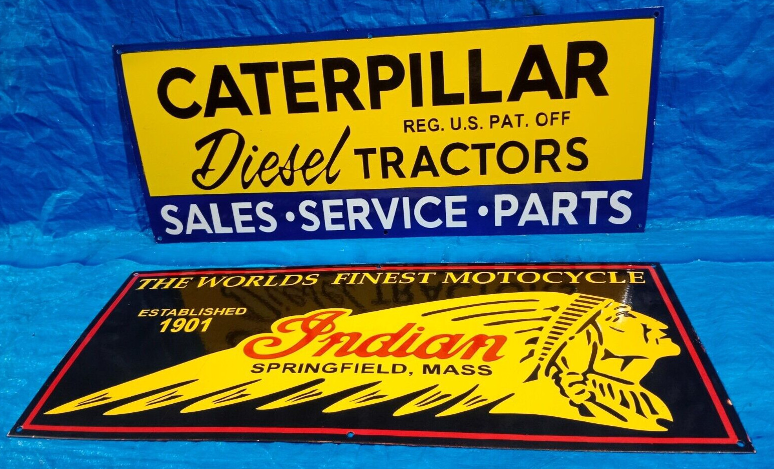 2 Porcelain Enamel Sign, More Details In Description