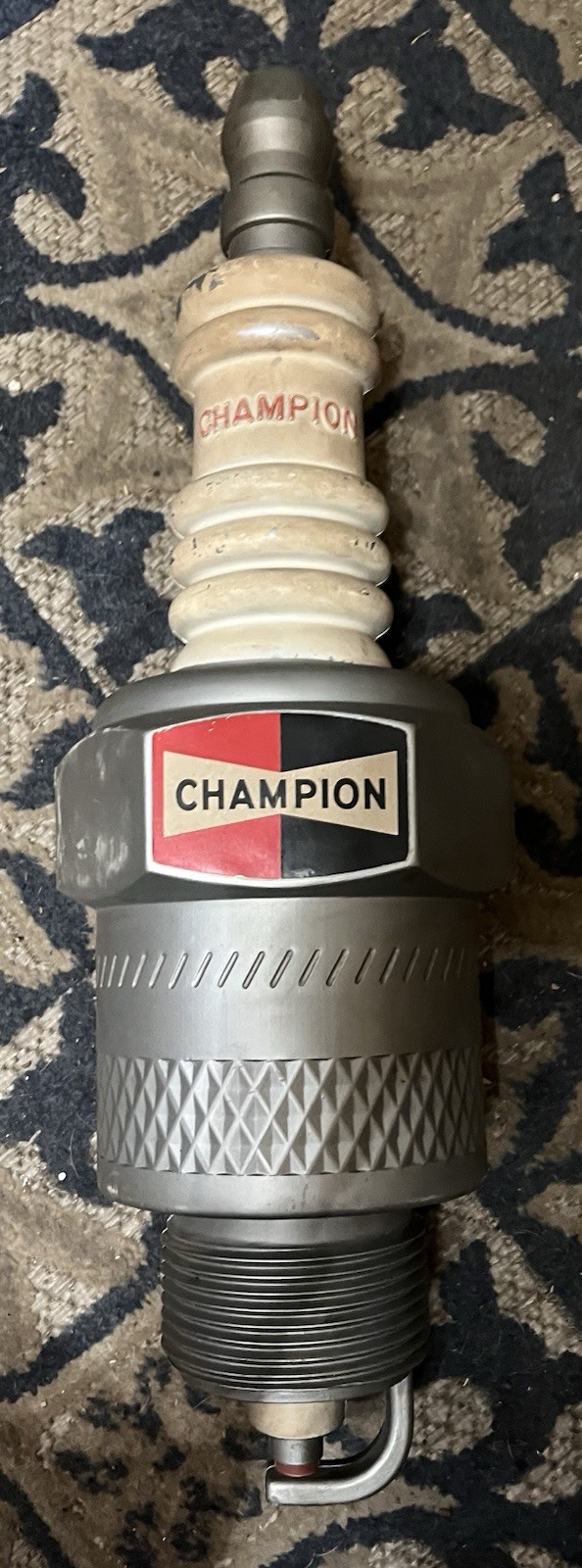 Vintage Champion Spark Plug Plastic Blow Mold Station Store Sign Display 3D 22”