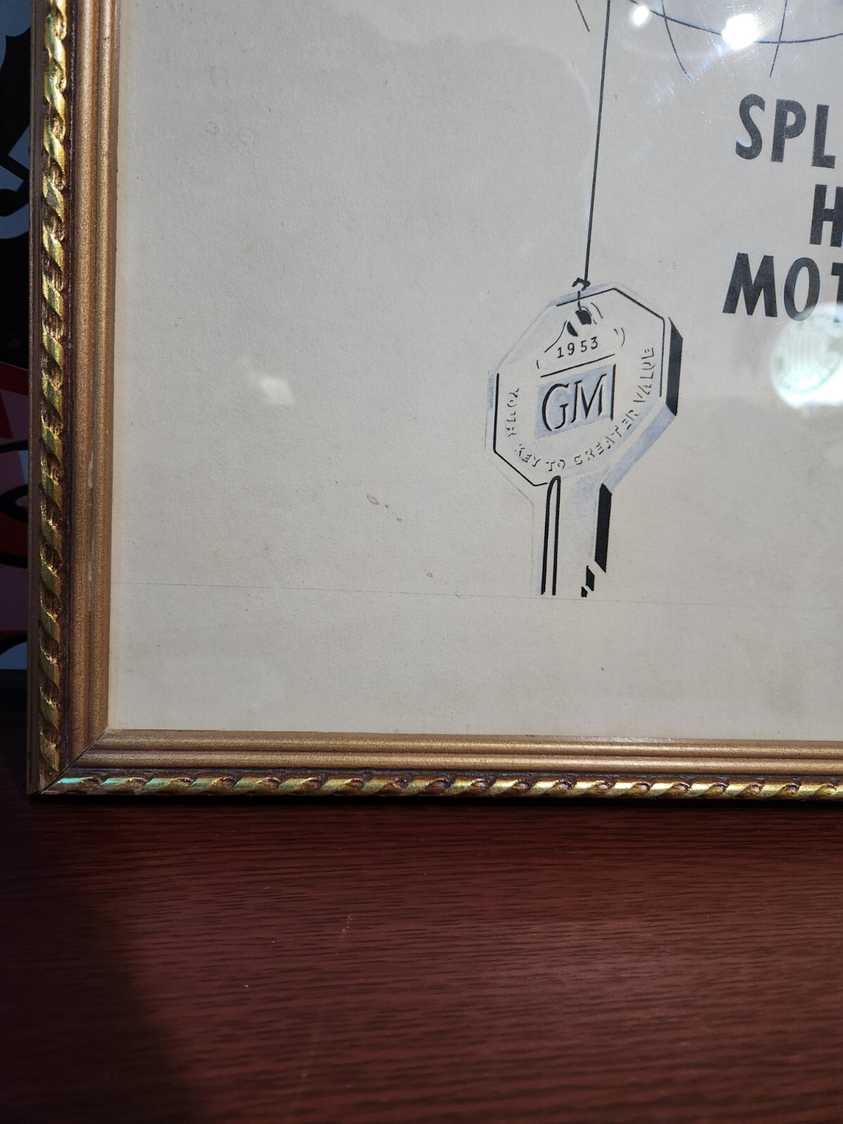 1953 1 OF A KIND ORIGINAL GENERAL MOTORS ARTIST HAND DRAWN ADVERTISEMENT EXCELLE