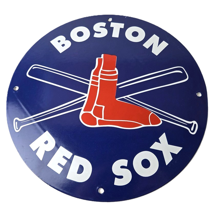Vintage Boston Red Sox Sign – MLB Baseball Stadium Porcelain Gas Sign