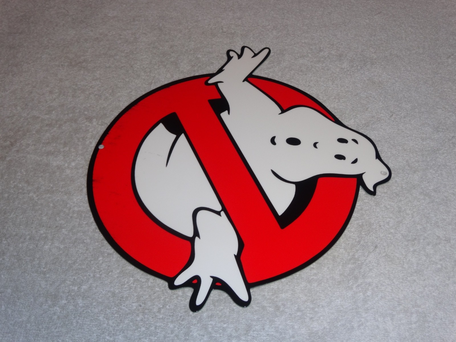 VINTAGE GHOSTBUSTERS NO ICON GHOST👻1′ METAL MOVIE 2 3 TV SODA GASOLINE OIL SIGN