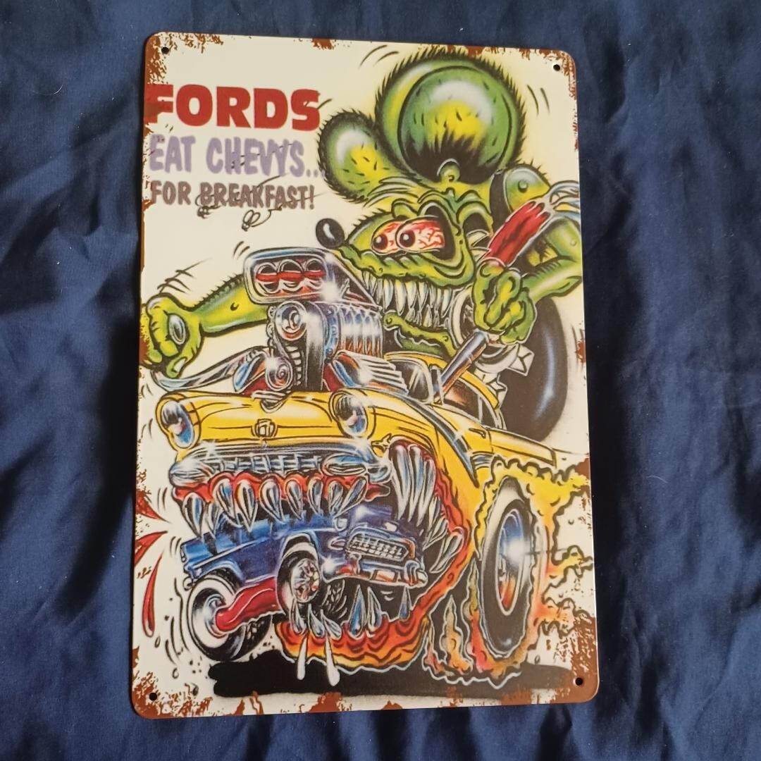 8″X12″ Metal Sign Man Cave Wall Art Garage Bar Oil Gas Station Fords Eat Chevys