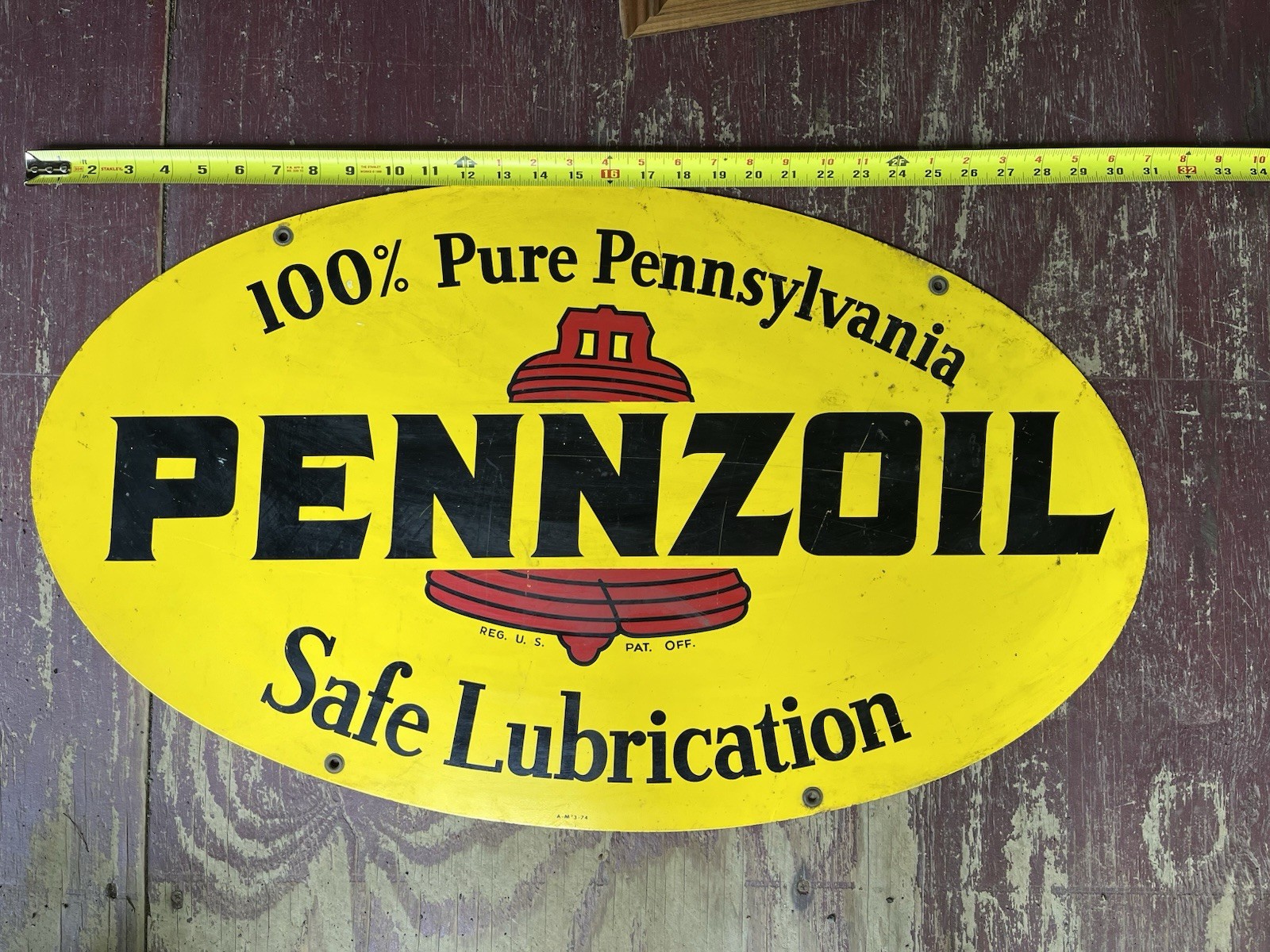 Vintage PennZoil Sign
