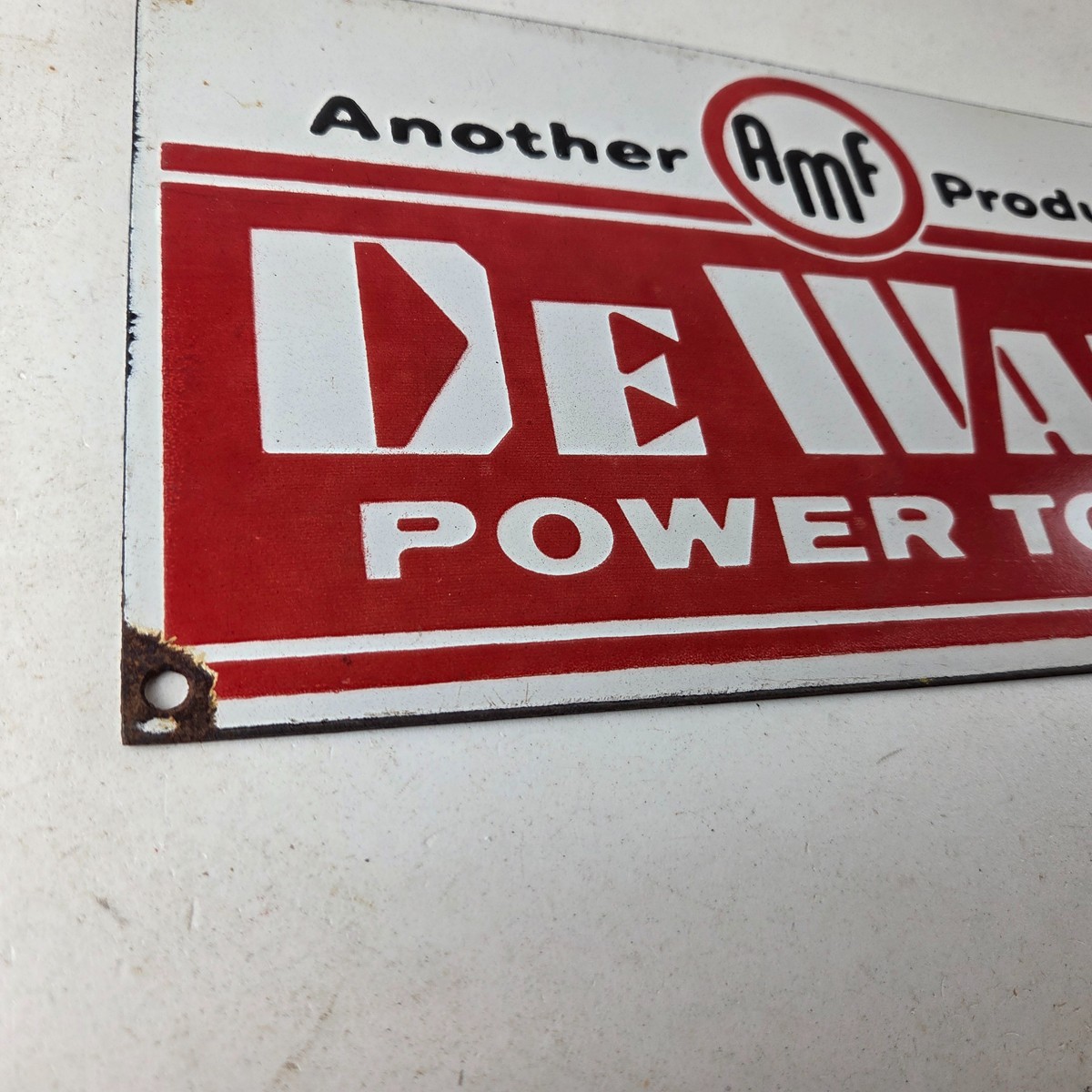 Vintage DeWalt Tools Porcelain Sign – Auto Klein Tools Mechanic Garage Shop Sign
