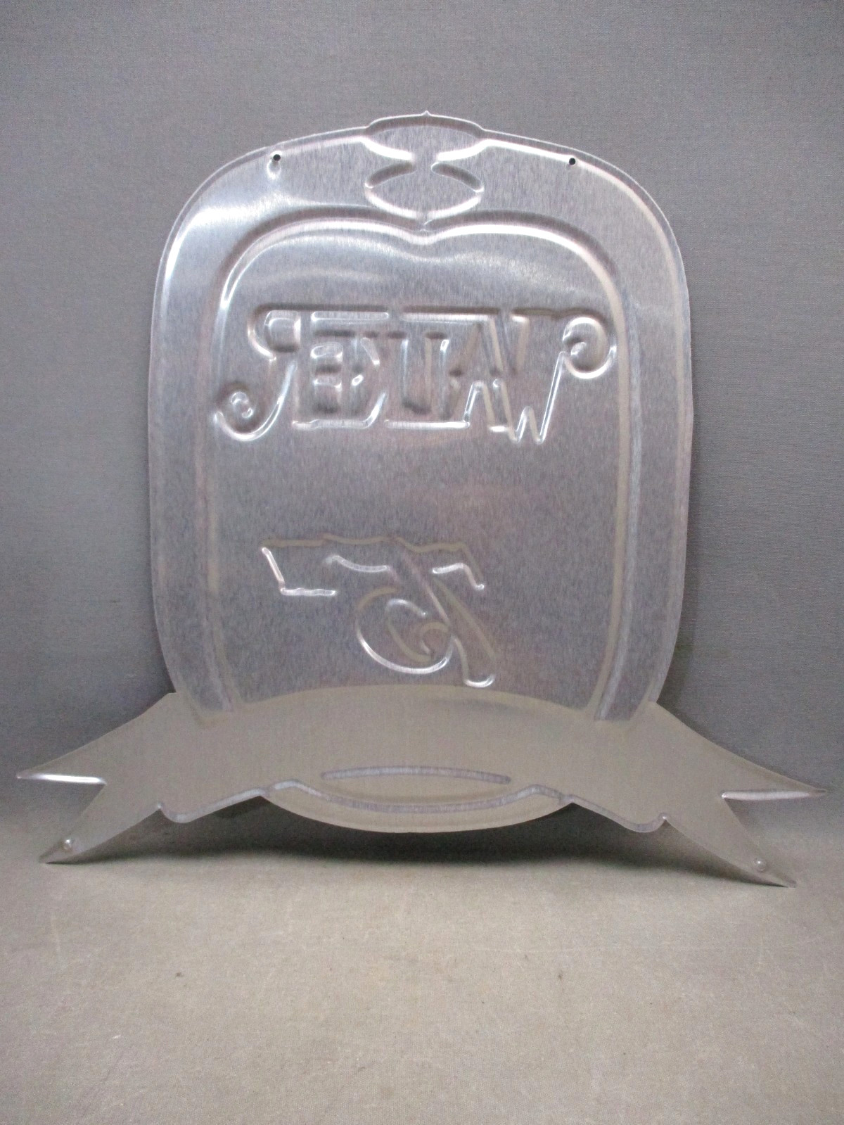Walker Radiator Works 75th Anniversary Advertising Alum Tin Metal Sign Embossed