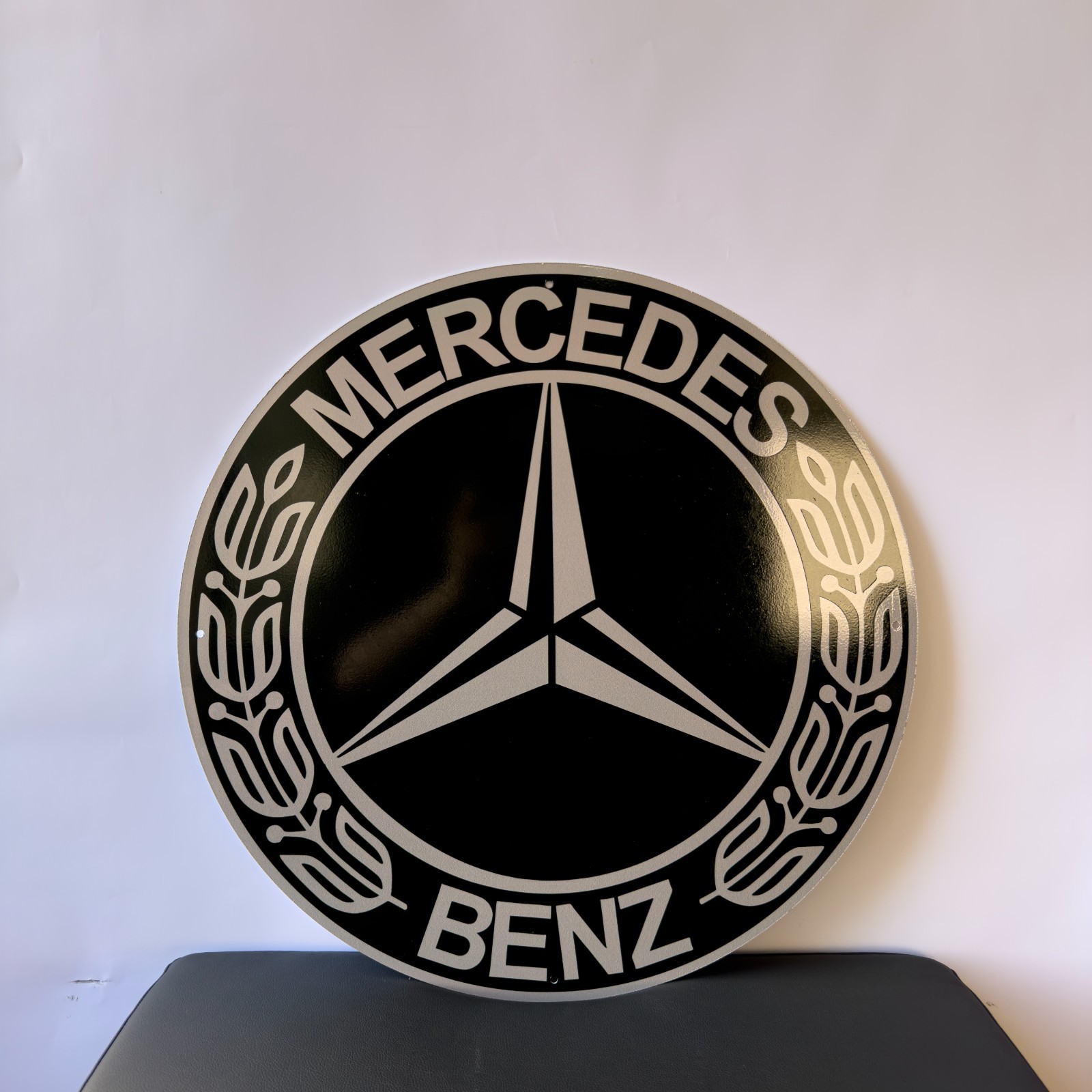 Mercedes-Benz Heritage Logo Heavy Metal Sign XL- 50 cm (19.7 inches)