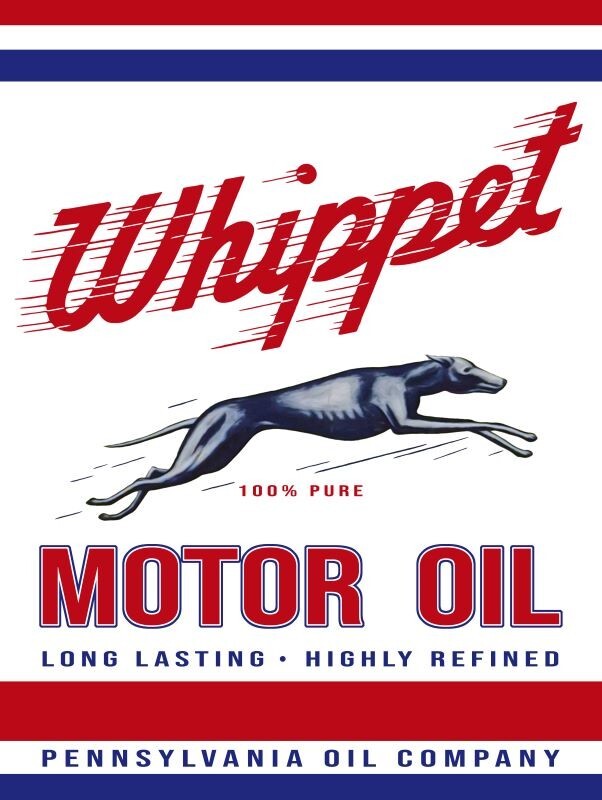 Whippet Motor Oil by Pennsylvania Oil Co. NEW METAL SIGN: 12 x 16″ & Free Ship.