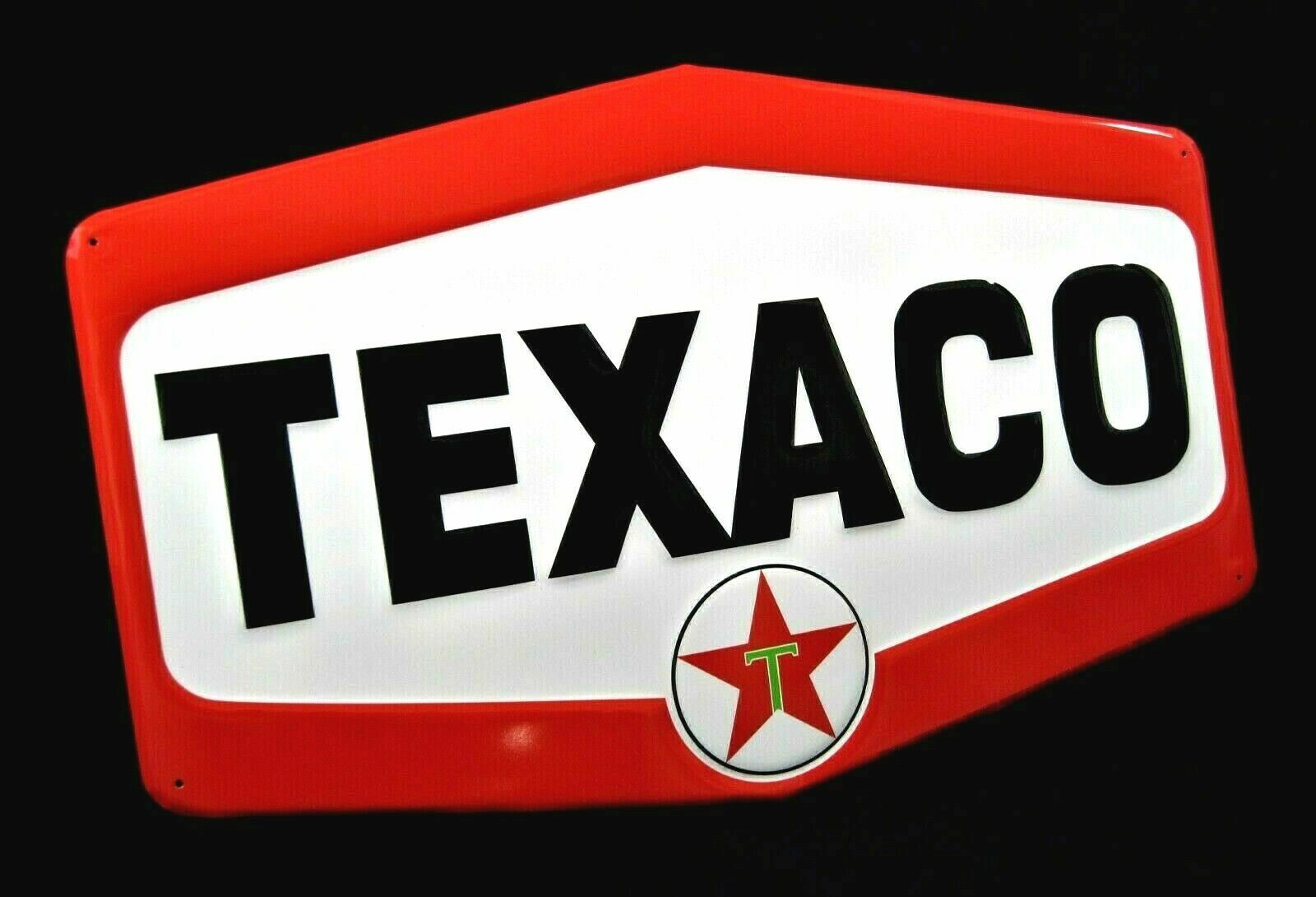 Large Vintage Style 23″ Texaco Gas Station Signs Man Cave Garage Decor Oil Can