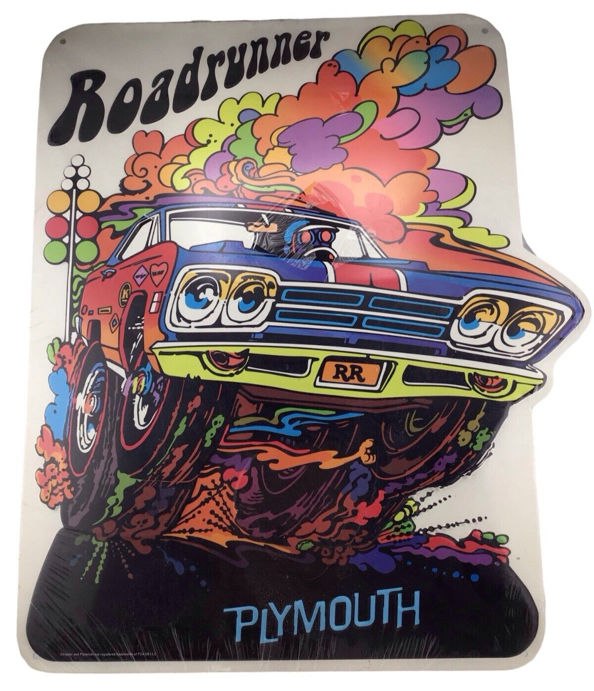 Chrysler Open Road Metal Wall Decoration ROAD RUNNER PLYMOUTH 14 x 16.75 in
