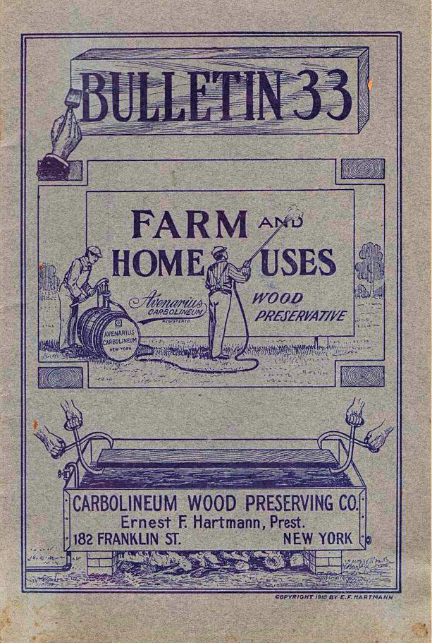 1910 Carbolineum Wood Preserving Co. Farm & Home Uses Booklet Advertising NY