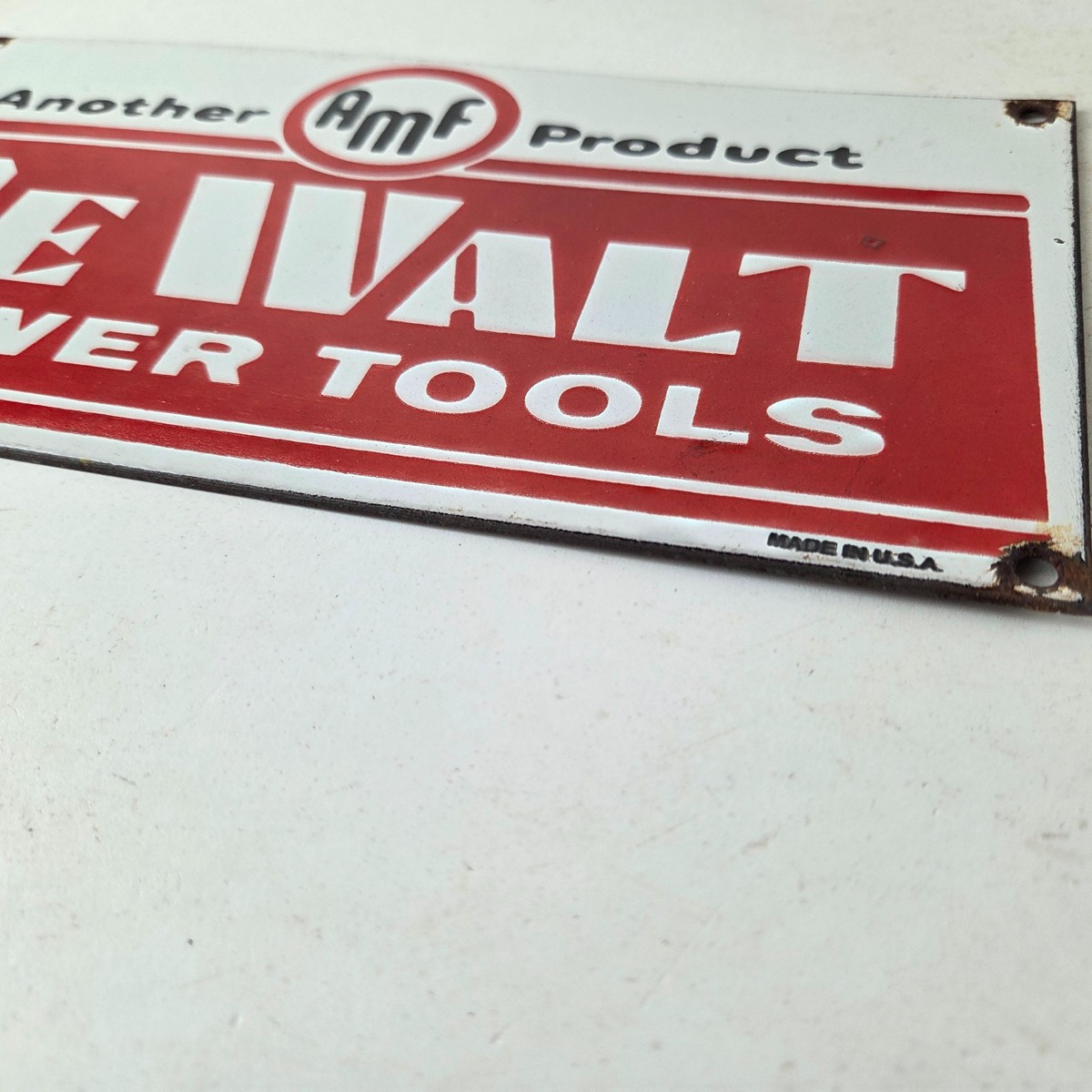 Vintage DeWalt Tools Porcelain Sign – Auto Klein Tools Mechanic Garage Shop Sign