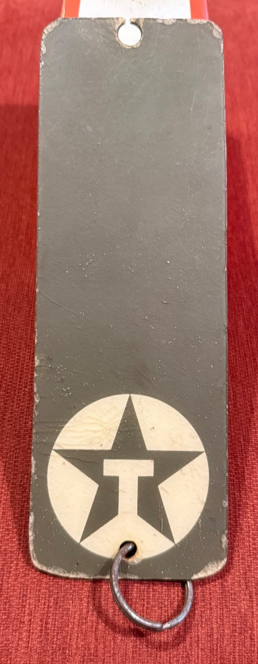 Vintage TEXACO Restroom Sign Gas Station Toilet Bathroom Key Fob MEN