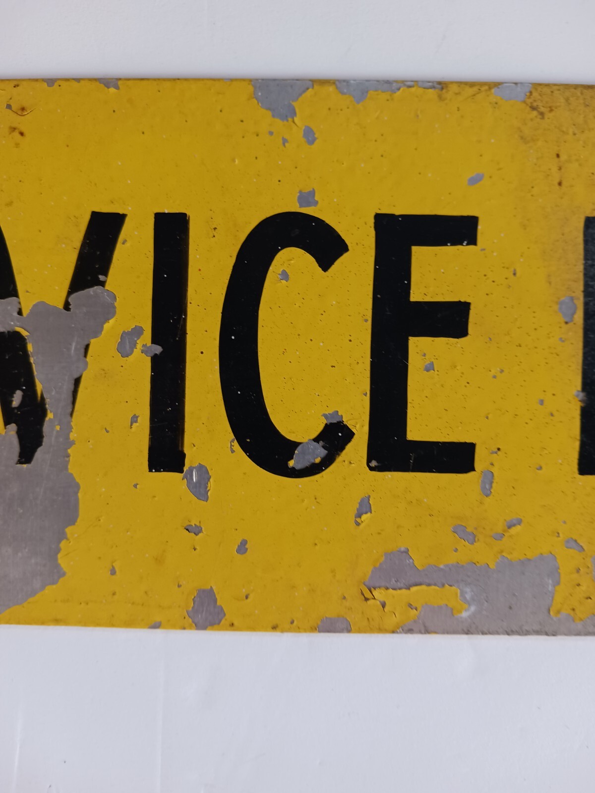 Vintage Metal or Aluminum Service Entrance Sign