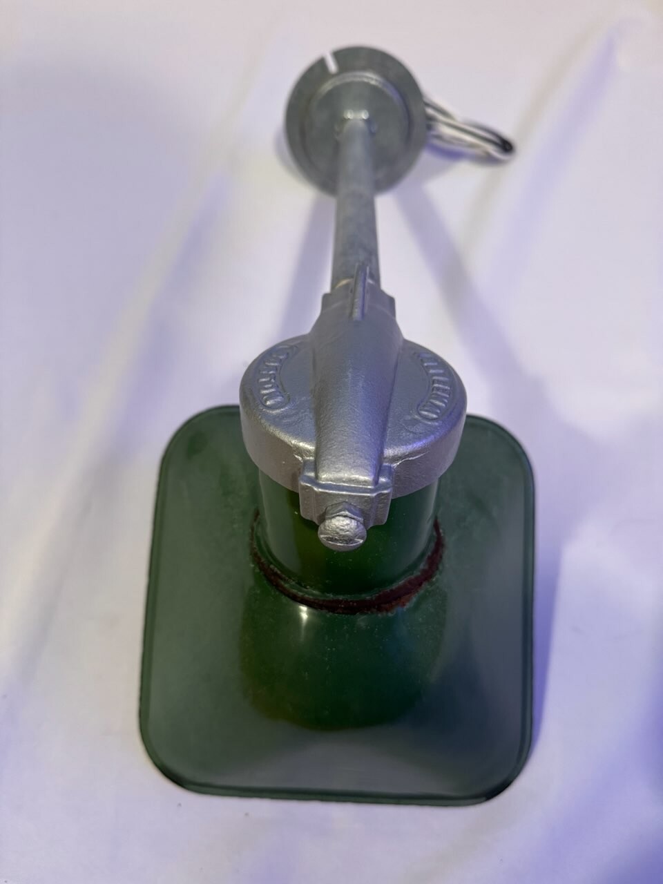 1930s Boston Wheeler 8″ Green Porcelain Industrial Gas Station Vintage Light