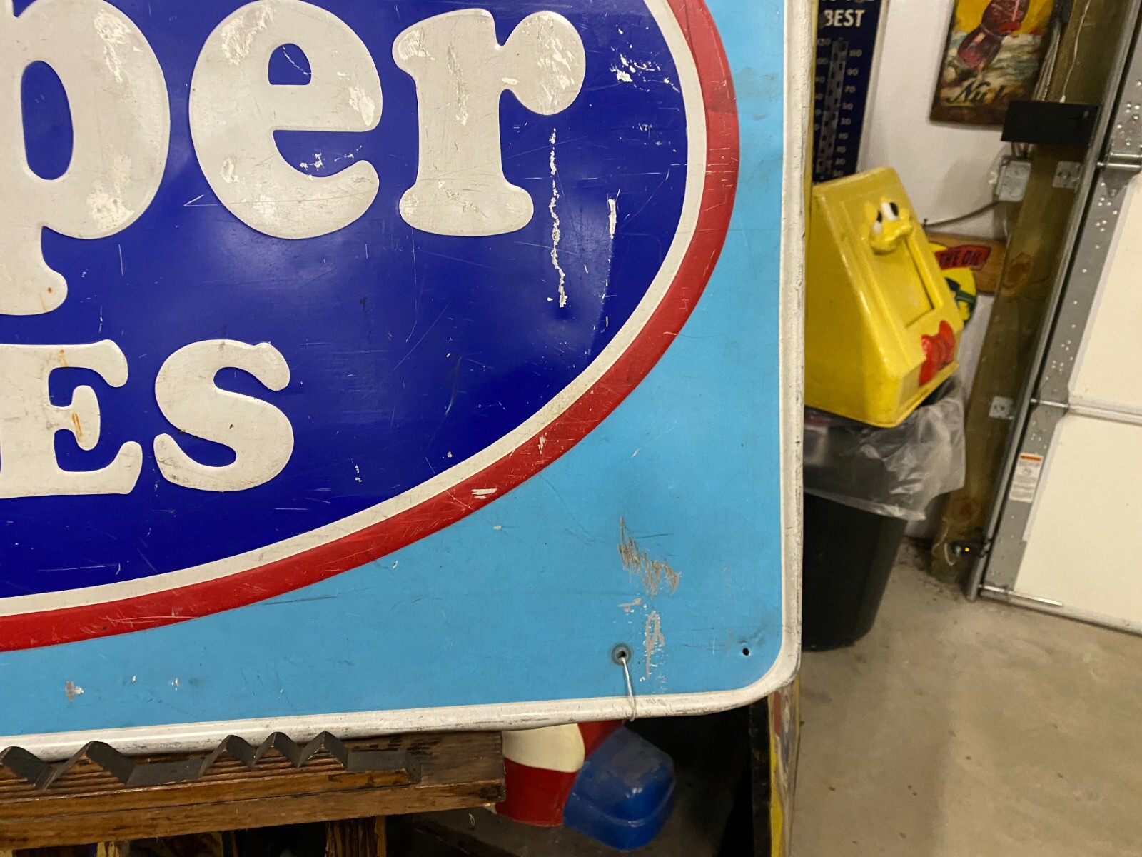 Original Vintage Cooper Tires Sign 45″ x 29″ GAS OIL AUTO
