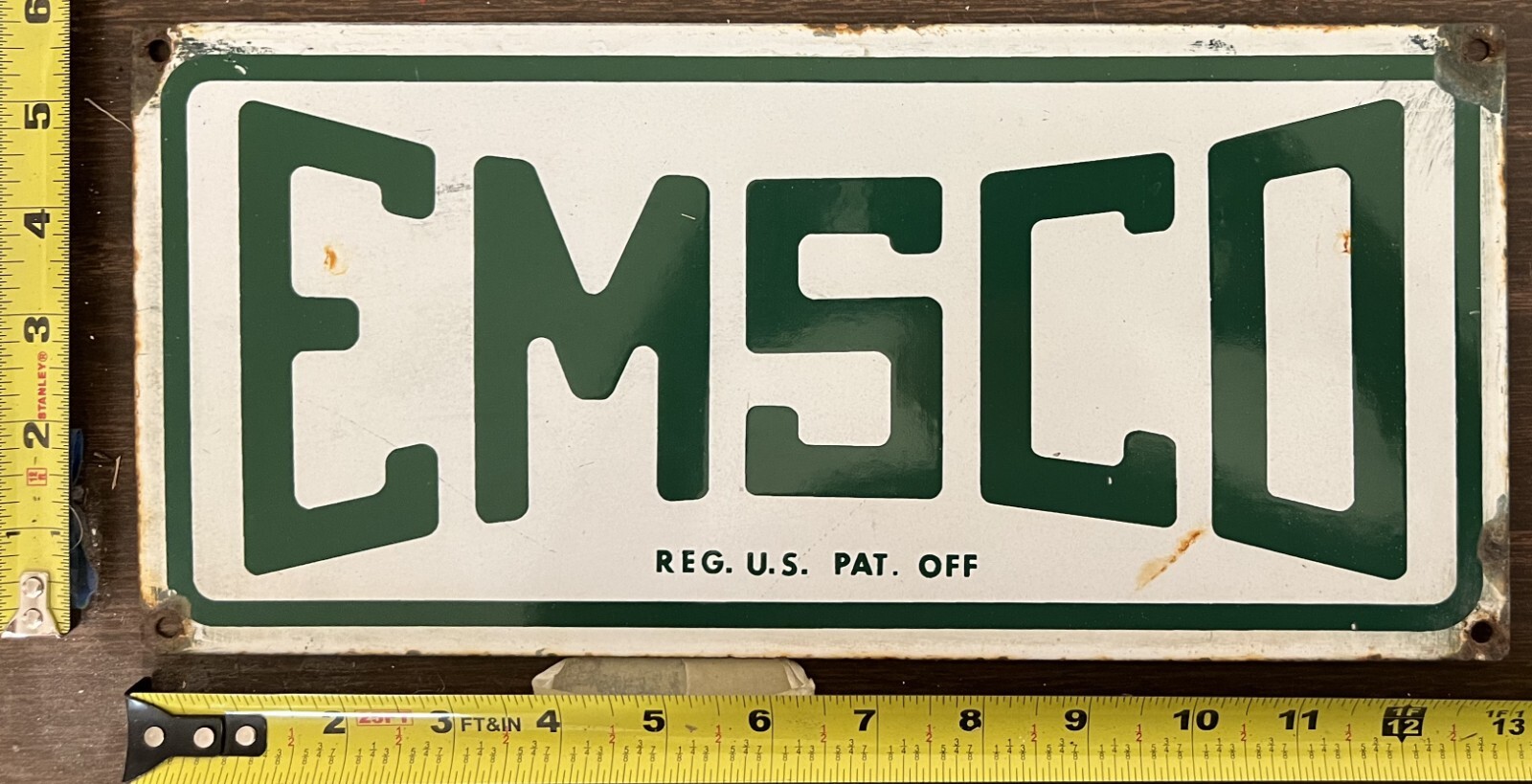 Vintage Porcelain Oil Industry Sign – Emsco