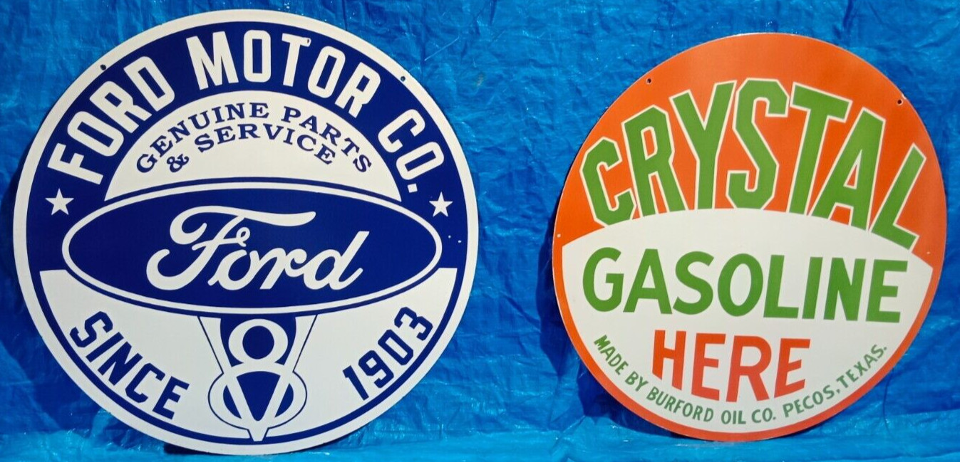 2 Porcelain Enamel Sign, More Details In Description