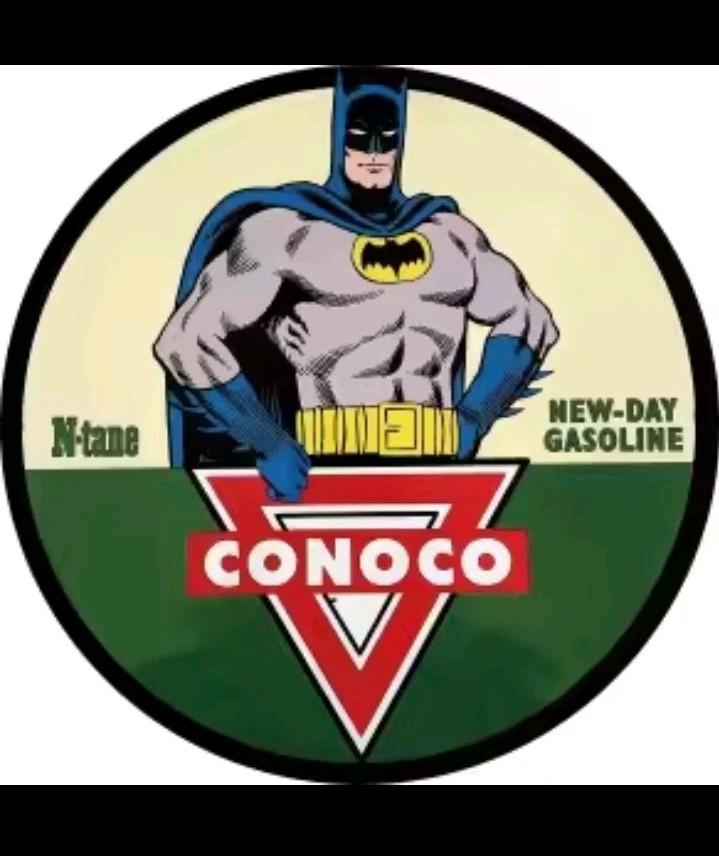 Conoco – Vintage Style Aluminum Batman N-tane Sign – Gas & Oil Pump Plate NEW