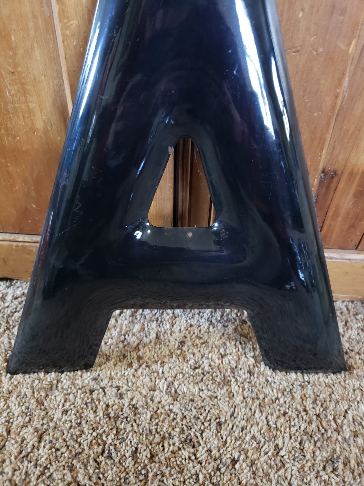 Vintage PORCELAIN Advertising Gas Station 19″ LETTER “A” SIGN