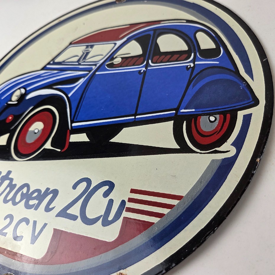 Vintage Automobiles Citroën Porcelain Sign – Gas Pump Sales Service Sign