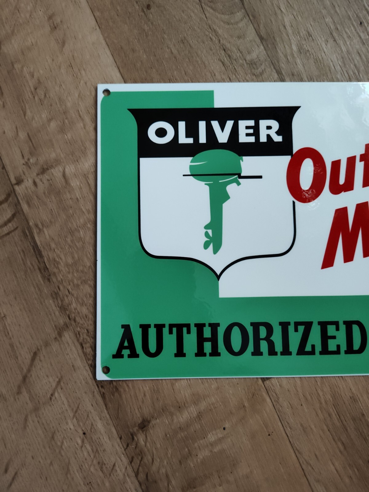 Oliver Outboard Motors Authorized Dealer Metal Sign Boat Marine Water Gas Oil
