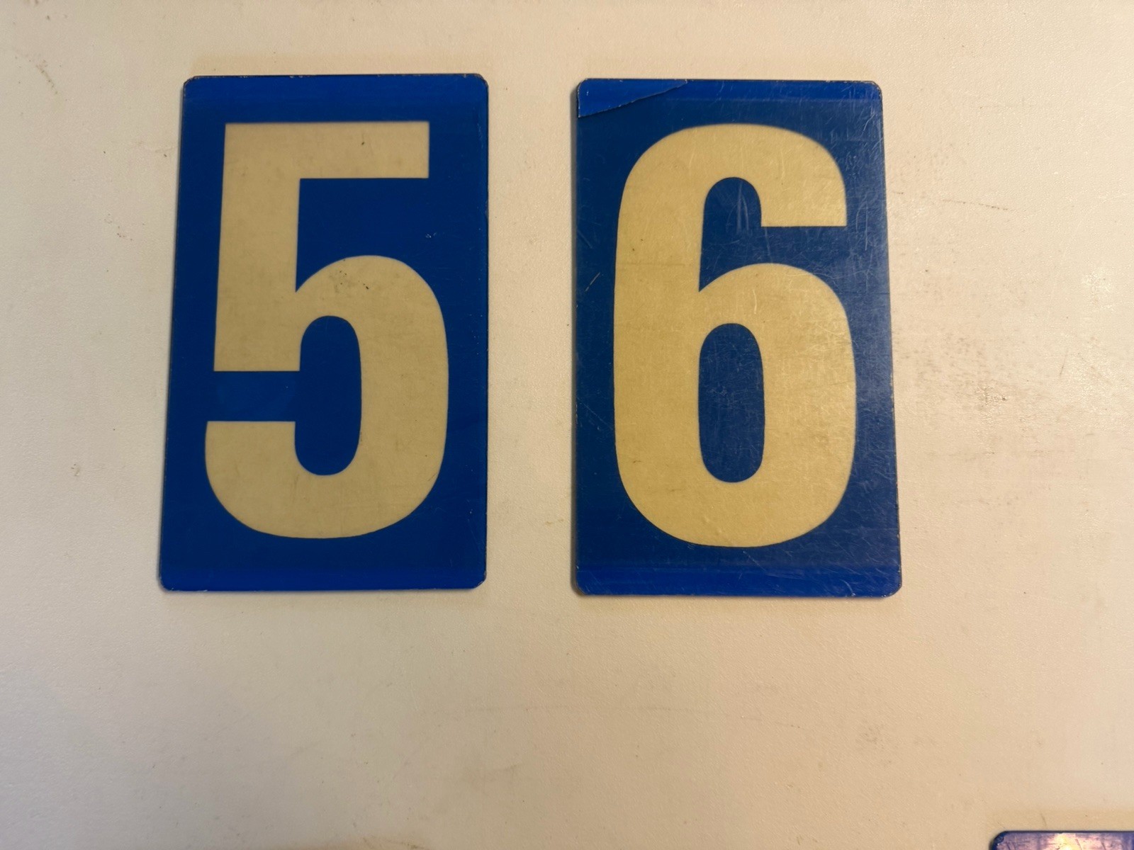 VINTAGE GAS STATION ACRYLIC PRICE SIGN NUMBER SET BLUE 1 2 3 4 5 6 7 8 9 0