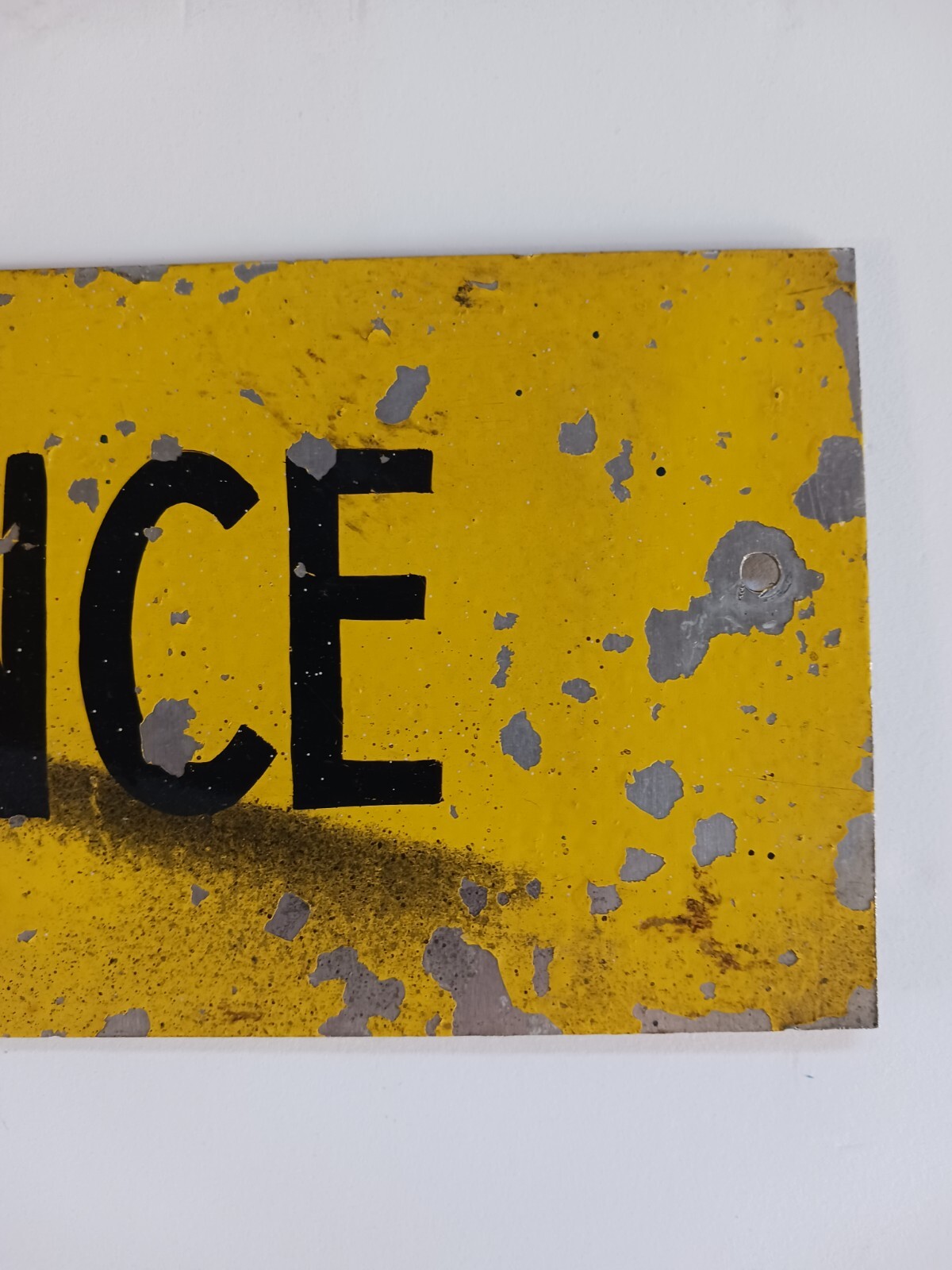 Vintage Metal or Aluminum Service Entrance Sign