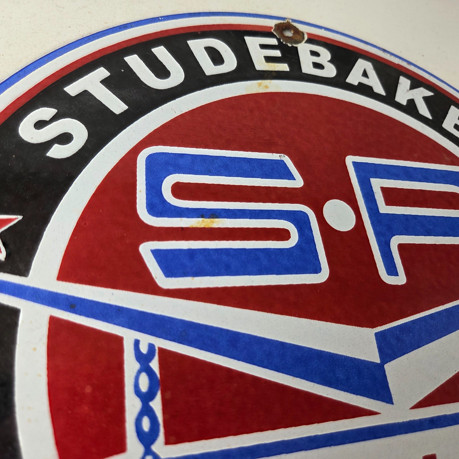 Vintage Studebaker Sign – Packard Service Automobile Gas Pump Porcelain Sign
