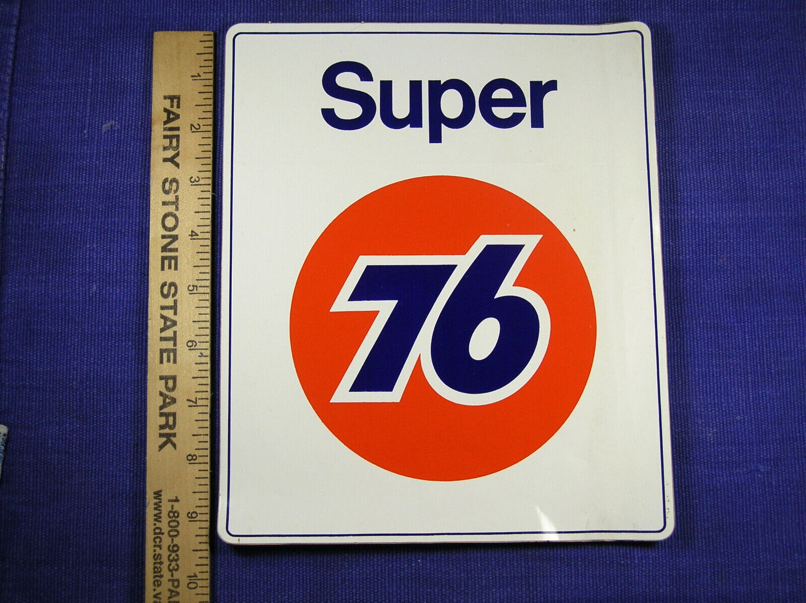 Vintage Dri-Mark Union 76 Regular Gas Pump Reverse Sticker Decal Small 8″ Wide