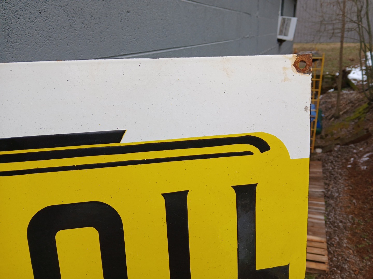 VINTAGE PENNZOIL GASOLINE OIL STATION DEALERSHIP 3FT PORCELAIN ADVERTISING SIGN