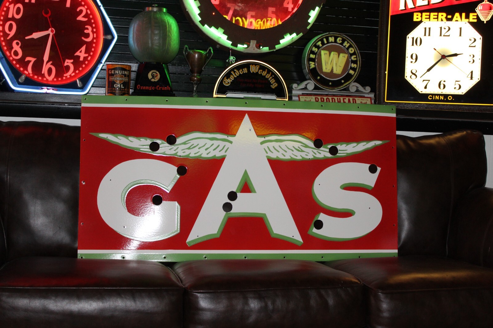FLYING A TYDOL SERVICE STATION PORCELAIN METAL NEON SIGN SKIN GAS OIL FORD CHEVY