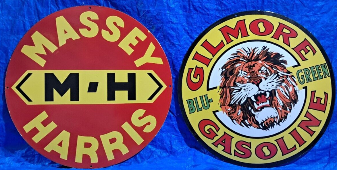2 Porcelain Enamel Sign, More Details In Description