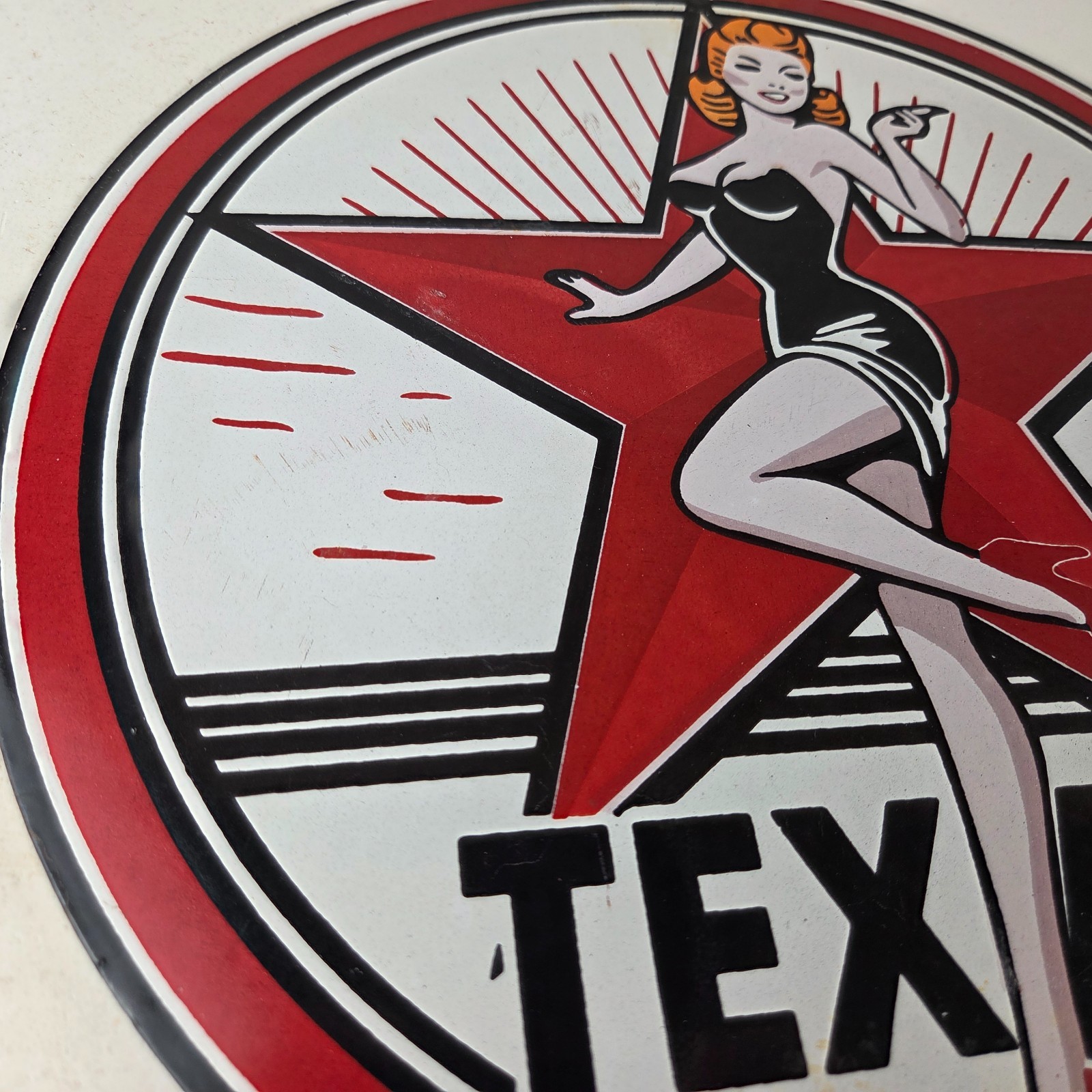Vintage Texaco Gasoline Sign – Gas Service Station Pump Porcelain Sign
