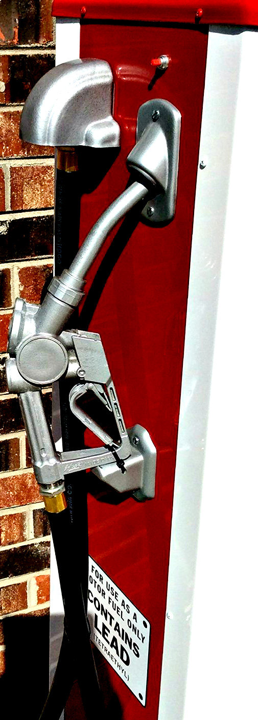 NEW STANDARD REPLICA GAS PUMP – ANTIQUE REPRODUCTION (WHITE & RED) – FREE SHIP*