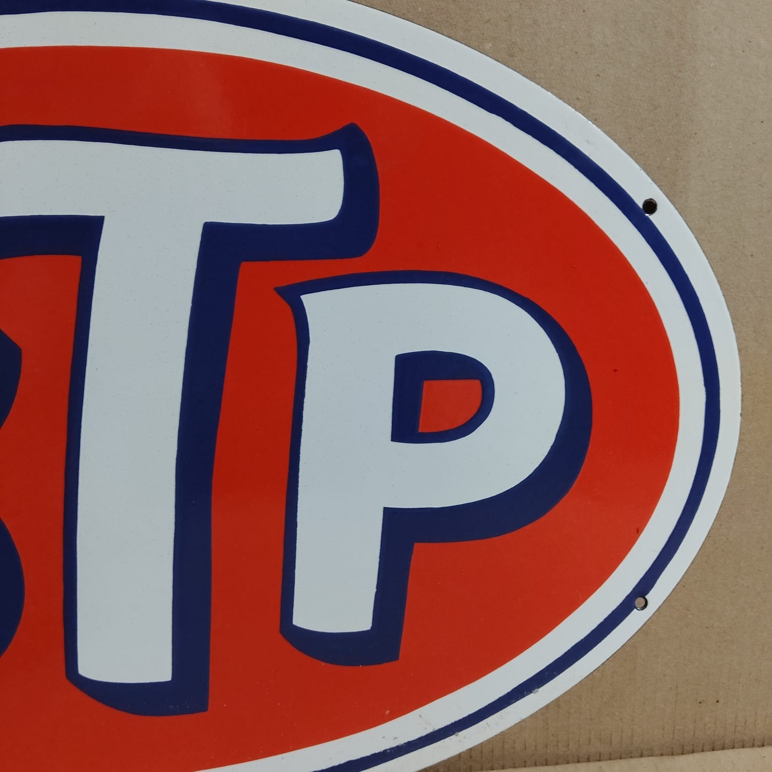 STP Porcelain Enamel Sign 24 x 16 Inches 1 Sided