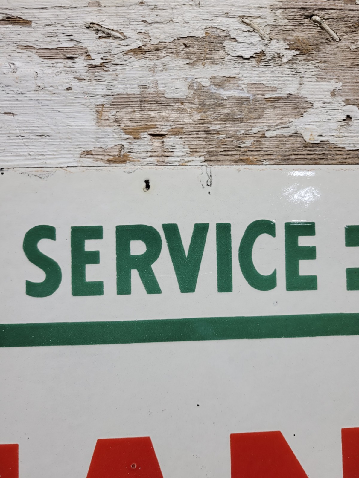 VINTAGE CITIES SERVICES PORCELAIN SIGN OLD GAS STATION RESTROOM BATHROOM TOILET