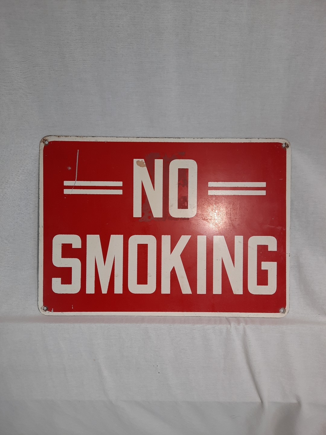 Vintage NO SMOKING Sign Metal 14”x10”