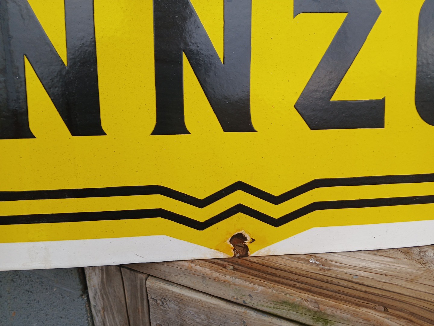 VINTAGE PENNZOIL GASOLINE OIL STATION DEALERSHIP 3FT PORCELAIN ADVERTISING SIGN