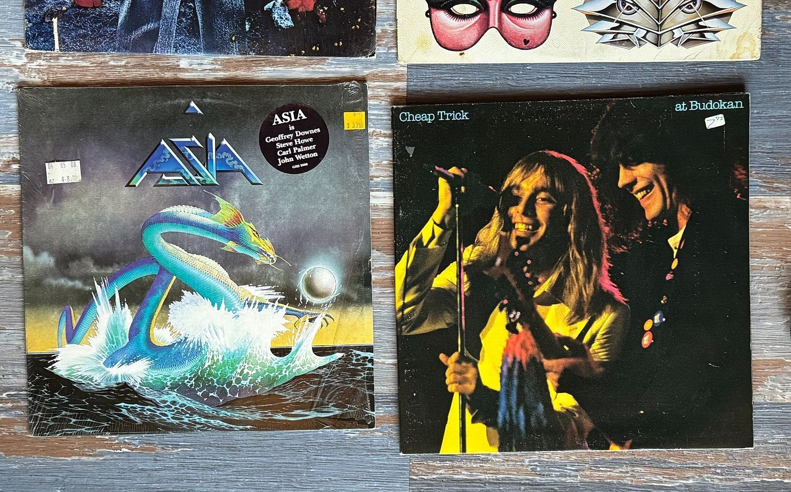 6 Vintage vinyl LP Record Job Lot WAR ASIA yes Tormato Albino Gorilla Cheap Trik