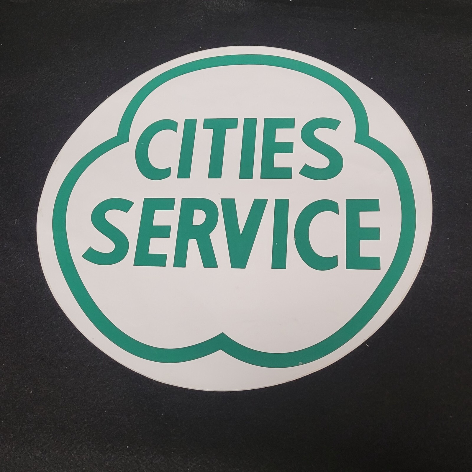 “Vintage” Old Style Cities Service Gas Station Sign Decal 12″ Diameter