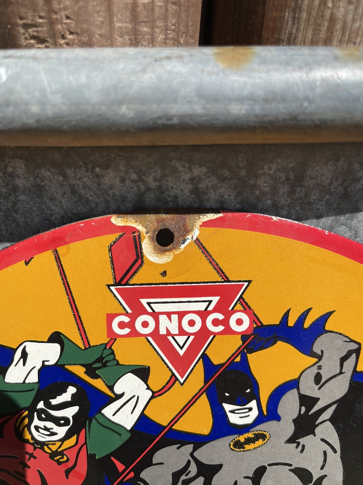 Batman and Robin Conoco N-Tane Sign