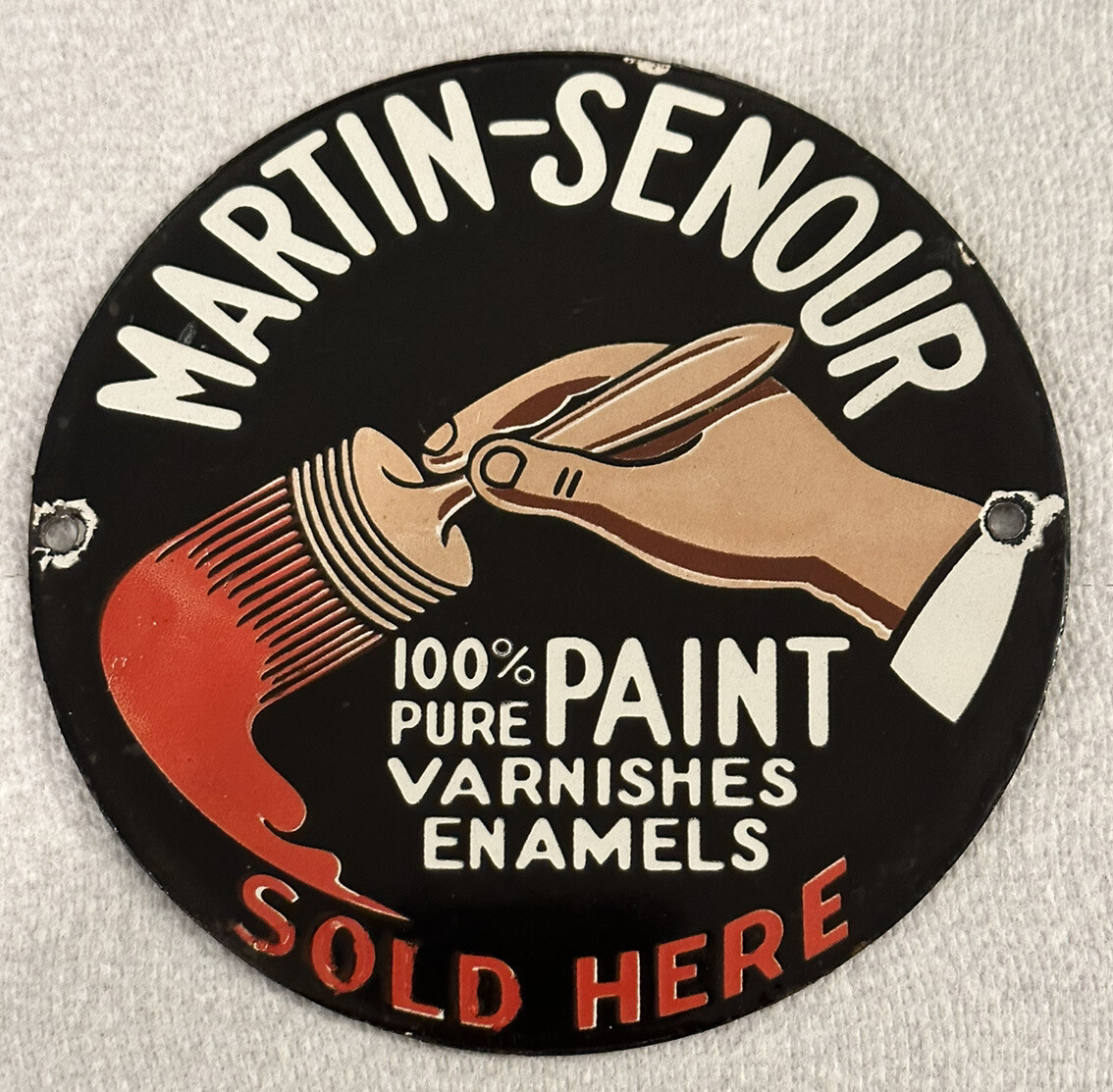 Porcelain Martin Senour Enamel Sign