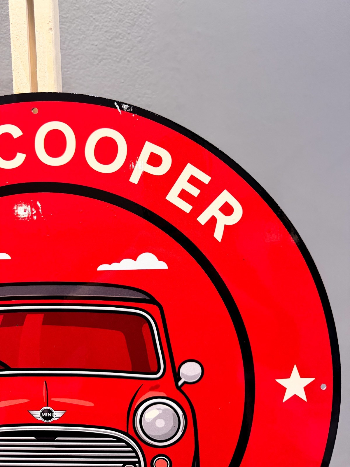 Mini Cooper 1965 – Classic Front View Vintage Heavy Metal Sign – 50 cm (19.7”)